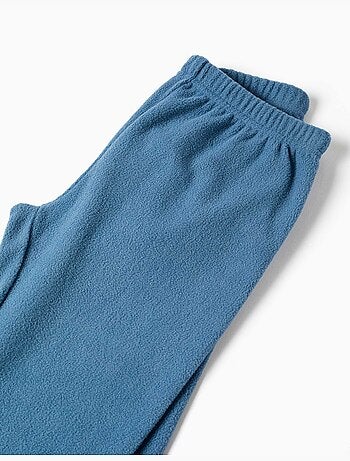 Pijama de felpa polar a rayas