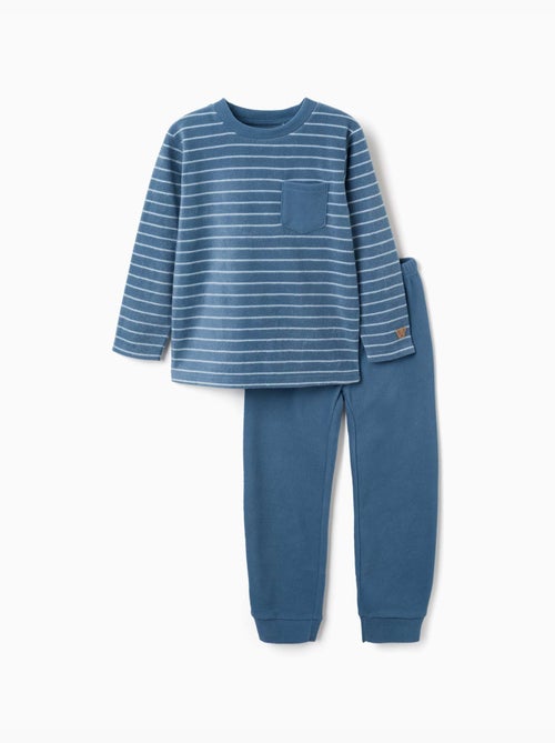 Pijama de felpa polar a rayas - Kiabi Pijama de felpa polar a rayas - Kiabi