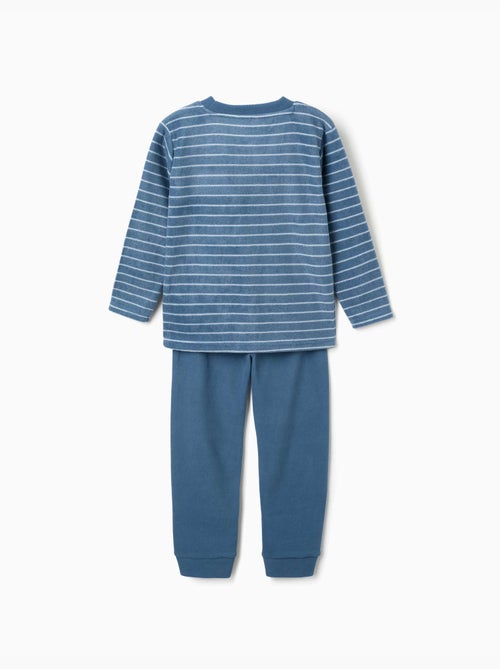 Pijama de felpa polar a rayas - Kiabi Pijama de felpa polar a rayas - Kiabi