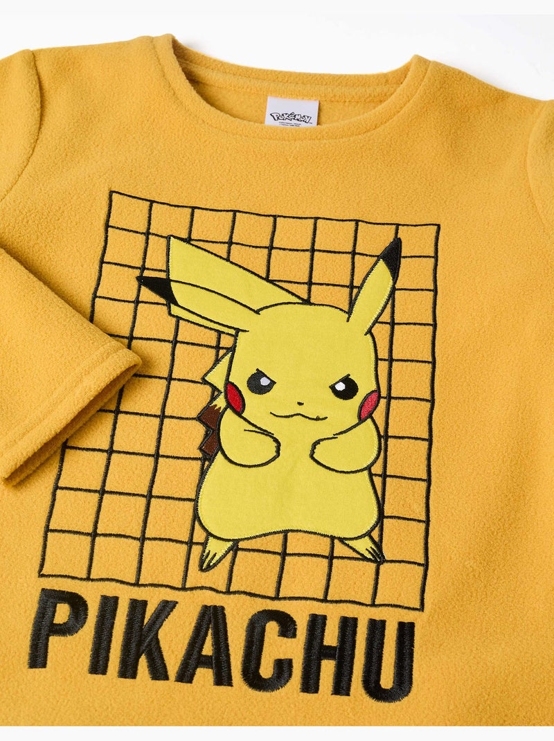 Pijama de felpa polar con bordado de pikachu Amarillo - Kiabi
