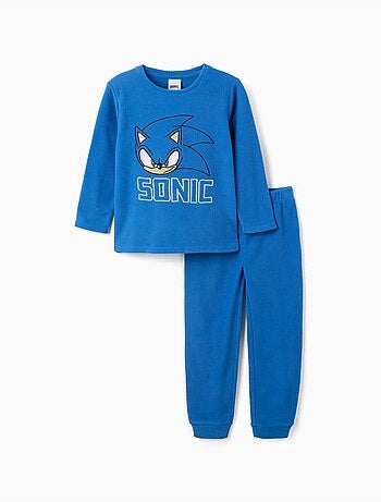 Pijama de felpa polar con bordado de sonic