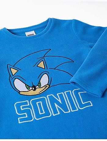 Pijama de felpa polar con bordado de sonic