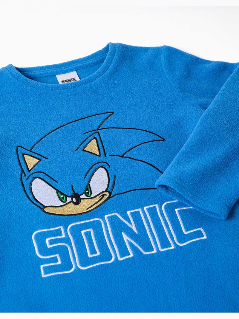 Pijama de felpa polar con bordado de sonic Azul Azul - Kiabi