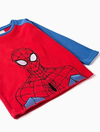Pijama de felpa polar con bordado de spider-man