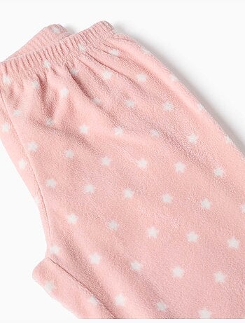 Pijama de felpa polar con estrellas bordadas