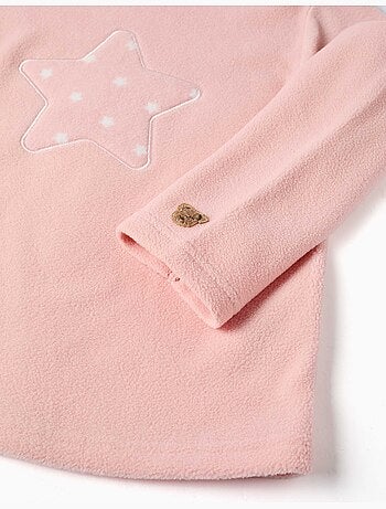 Pijama de felpa polar con estrellas bordadas