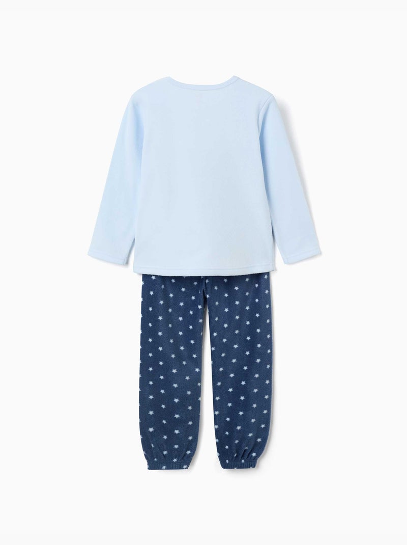 Pijama de felpa polar con stitch bordado Azul Azul - Kiabi