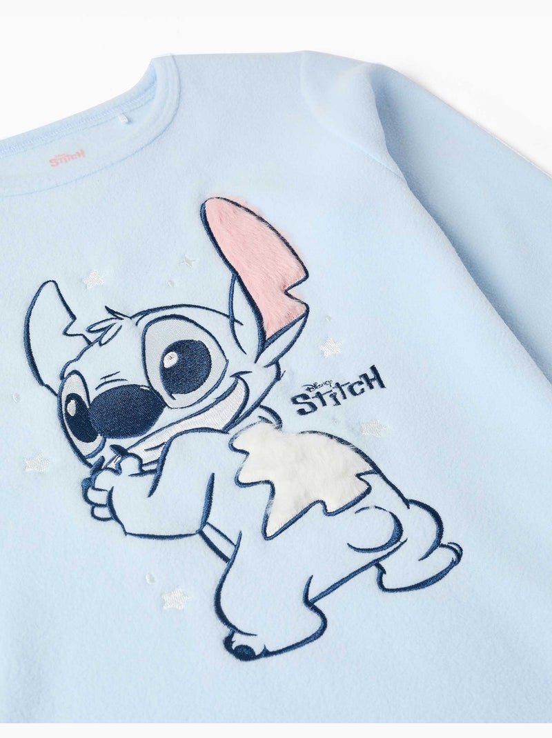 Pijama de felpa polar con stitch bordado Azul Azul - Kiabi