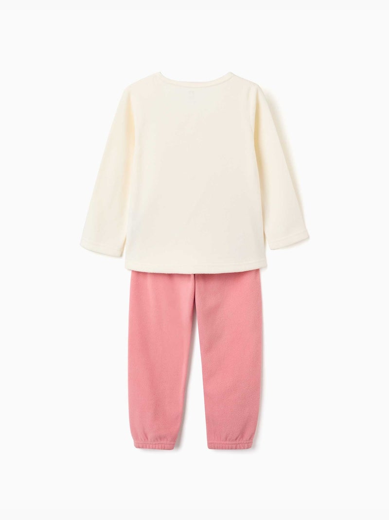 Pijama de felpa polar con unicornio bordado Blanco - Kiabi