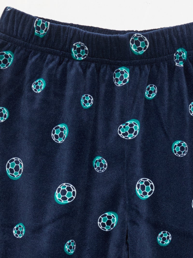 Pijama de forro polar de 2 piezas - sudadera + pantalón Azul - Kiabi