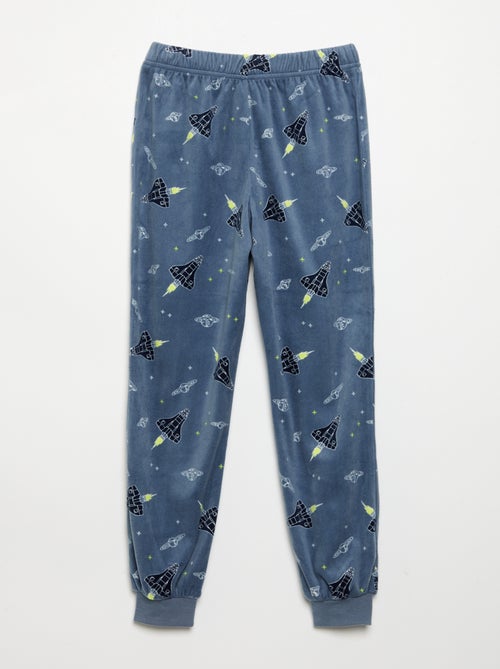 Pijama de forro polar de 2 piezas - sudadera + pantalón - Kiabi Pijama de forro polar de 2 piezas - sudadera + pantalón - Kiabi