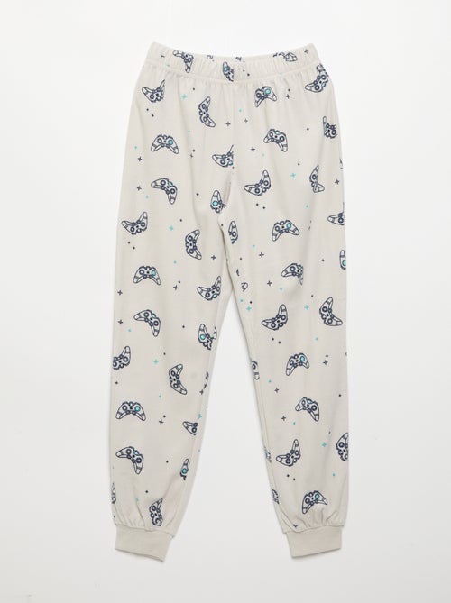 Pijama de forro polar de 2 piezas - sudadera + pantalón - Kiabi Pijama de forro polar de 2 piezas - sudadera + pantalón - Kiabi