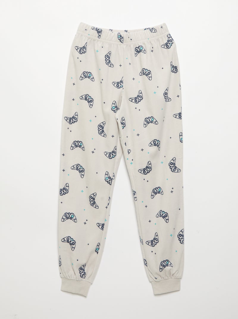Pijama de forro polar de 2 piezas - sudadera + pantalón Gris - Kiabi