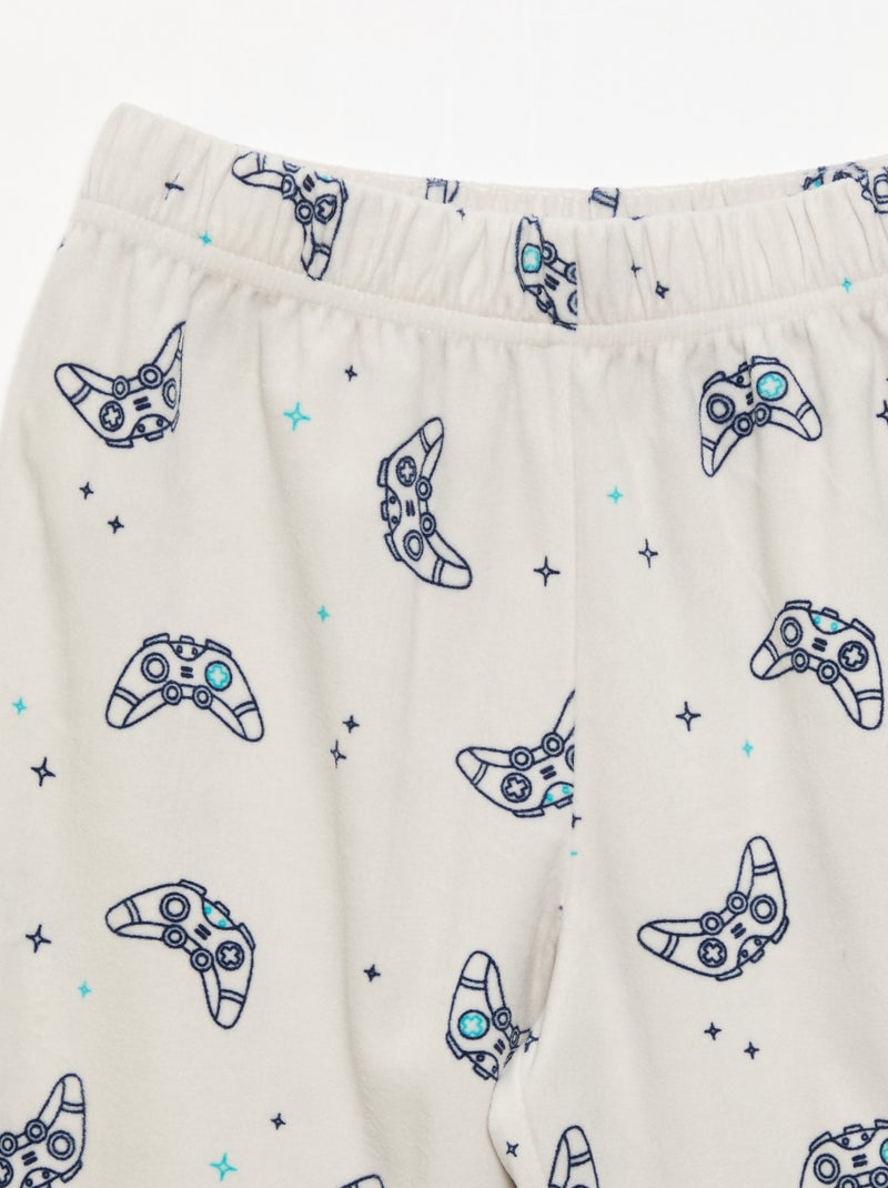 Pijama de forro polar de 2 piezas - sudadera + pantalón Gris - Kiabi