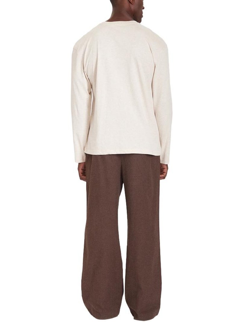 Pijama de Franela Tommy Hilfiger para Hombre Beige - Kiabi