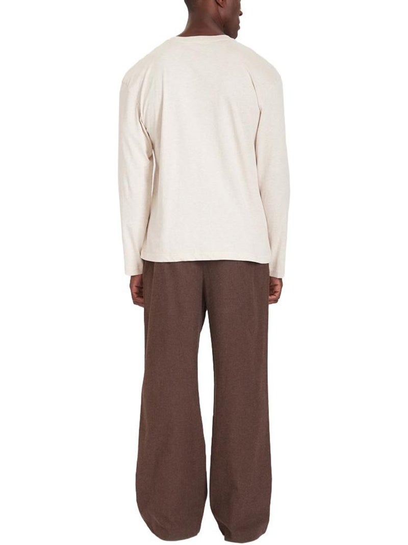 Pijama de Franela Tommy Hilfiger para Hombre Beige - Kiabi