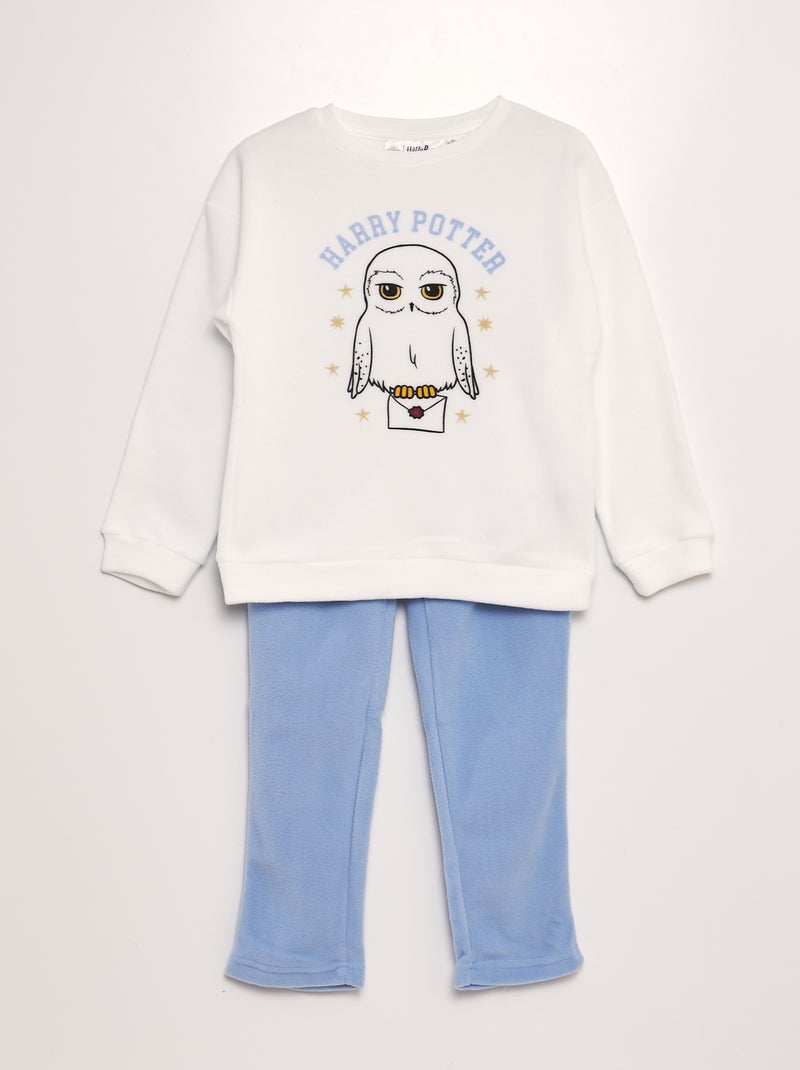 Pijama de 'Harry Potter' de tejido polar con camiseta + pantalón - 2 piezas BLANCO - Kiabi