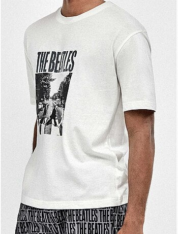 Pijama de hombre corto The Beatles Family Time estampado
