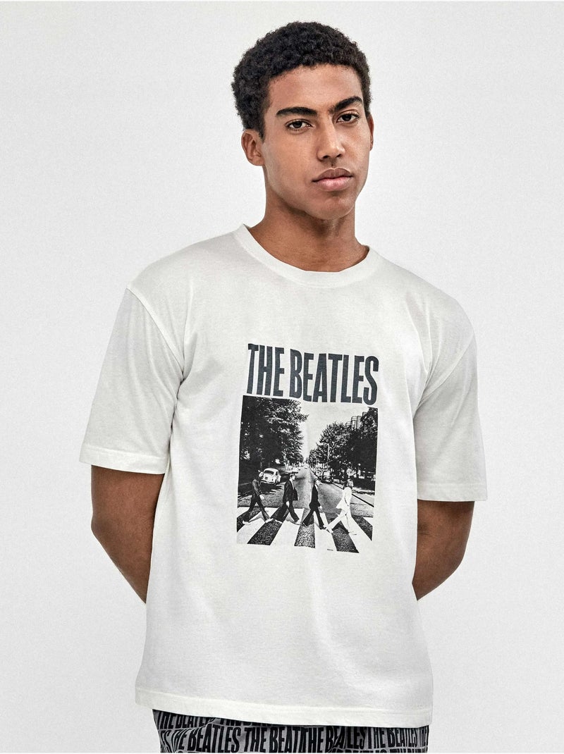 Pijama de hombre corto The Beatles Family Time estampado Blanco - Kiabi