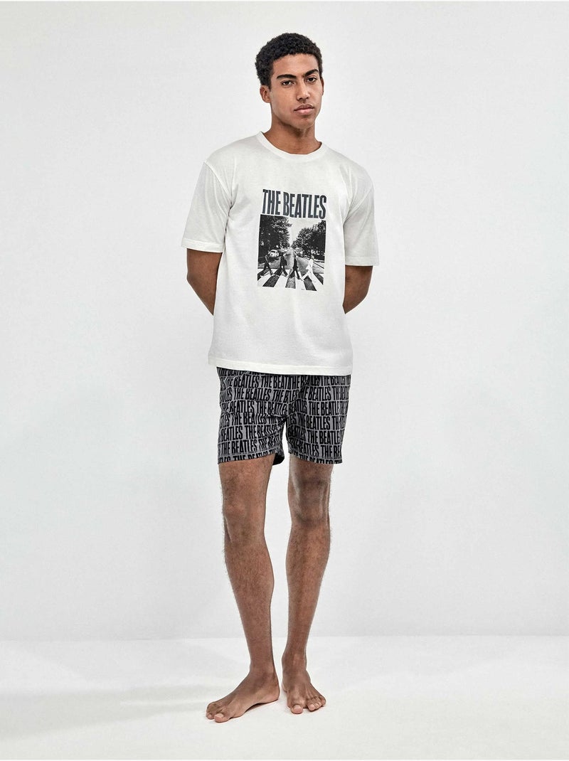 Pijama de hombre corto The Beatles Family Time estampado Blanco - Kiabi