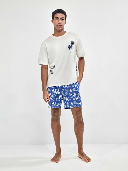 Pijama de hombre Snoopy Family Time 100% algodón - Kiabi