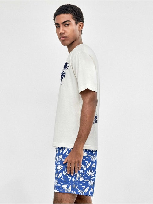 Pijama de hombre Snoopy Family Time 100% algodón - Kiabi