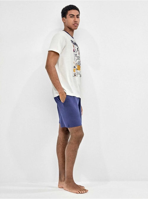 Pijama de hombre Snoopy Family Time tejido 100% algod?n - Kiabi