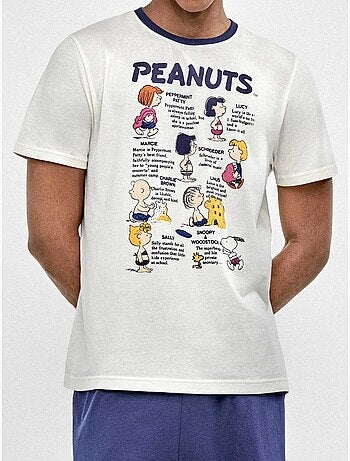 Pijama de hombre Snoopy Family Time tejido 100% algodón