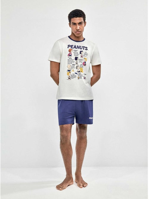 Pijama de hombre Snoopy Family Time tejido 100% algodón - Kiabi