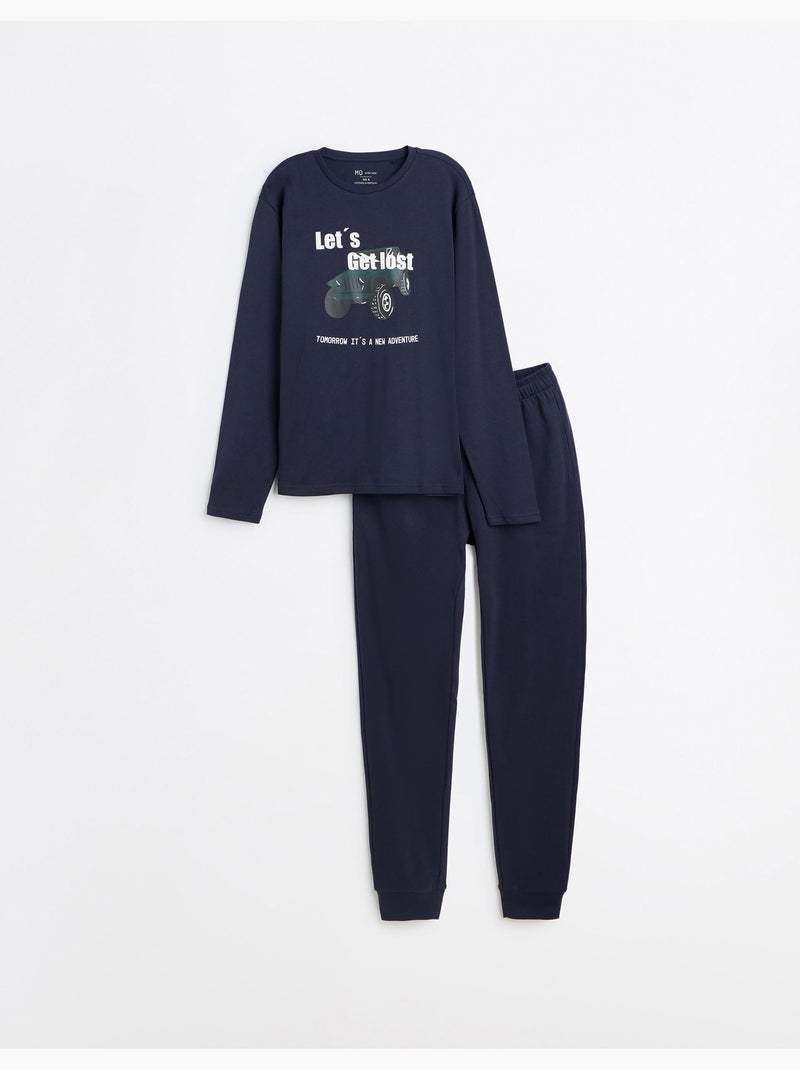 Pijama de interbloqueo, mo fashion Azul - Kiabi