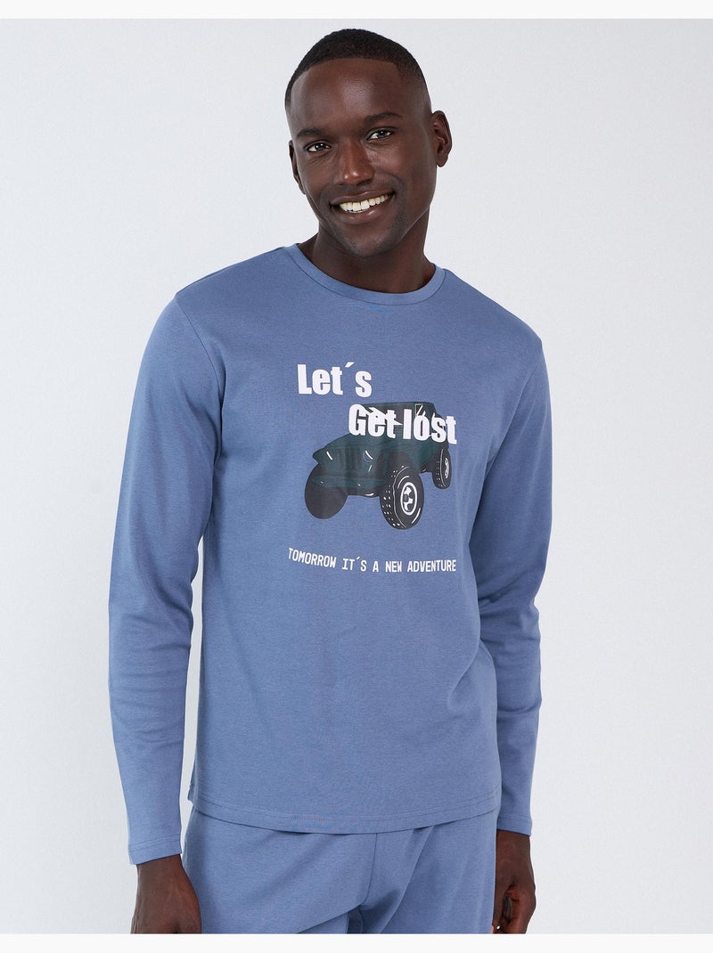 Pijama de interbloqueo, mo fashion Azul - Kiabi