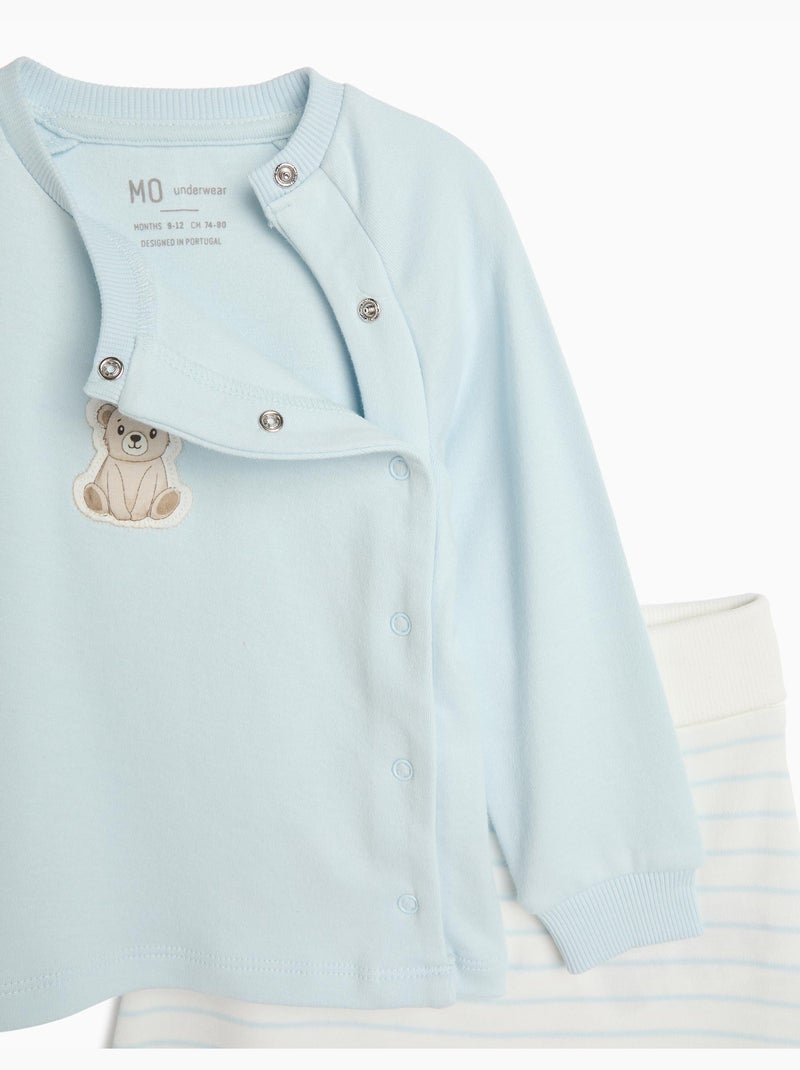 Pijama de interbloqueo, mo fashion Azul - Kiabi