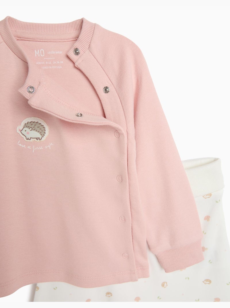 Pijama de interbloqueo, mo fashion Rosa - Kiabi