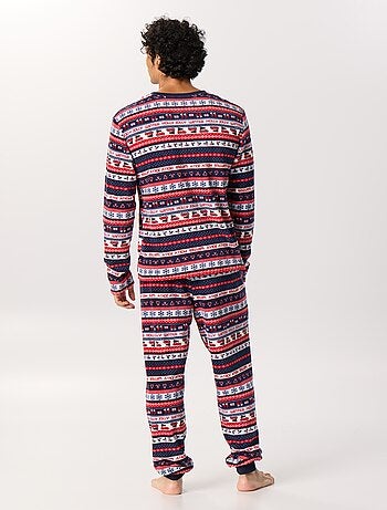 Pijama de jacquard de 2 piezas de tejido polar