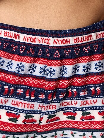 Pijama de jacquard de 2 piezas de tejido polar