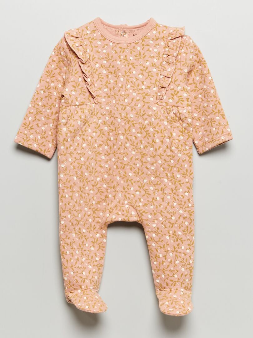 Pijama de jacquard estampado ROSA - Kiabi