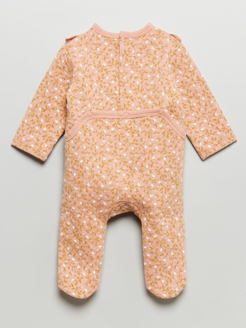 Pijama de jacquard estampado ROSA - Kiabi
