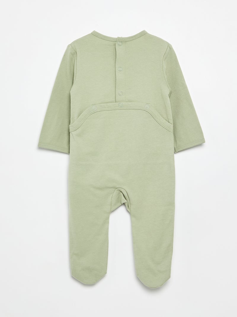 Pijama de jersey de algodón Verde - Kiabi