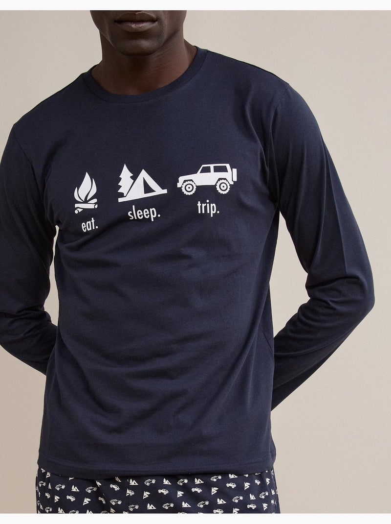 Pijama de jersey, mo fashion Azul - Kiabi