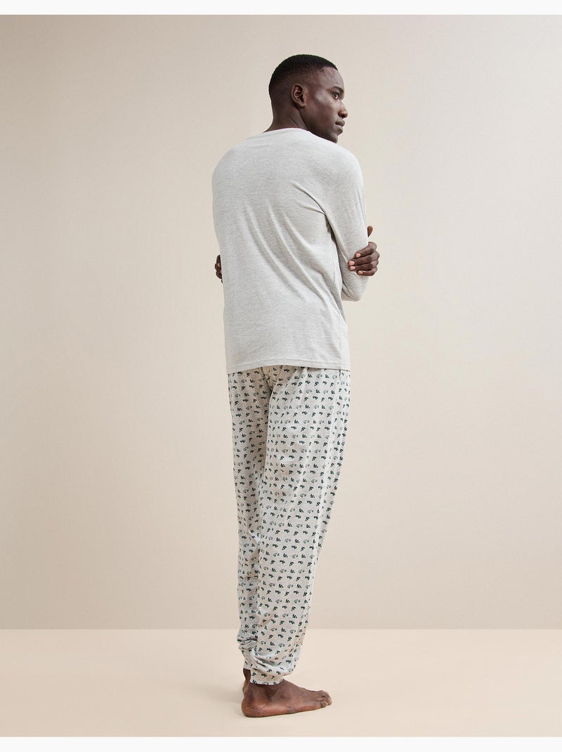 Pijama de jersey, mo fashion Gris - Kiabi