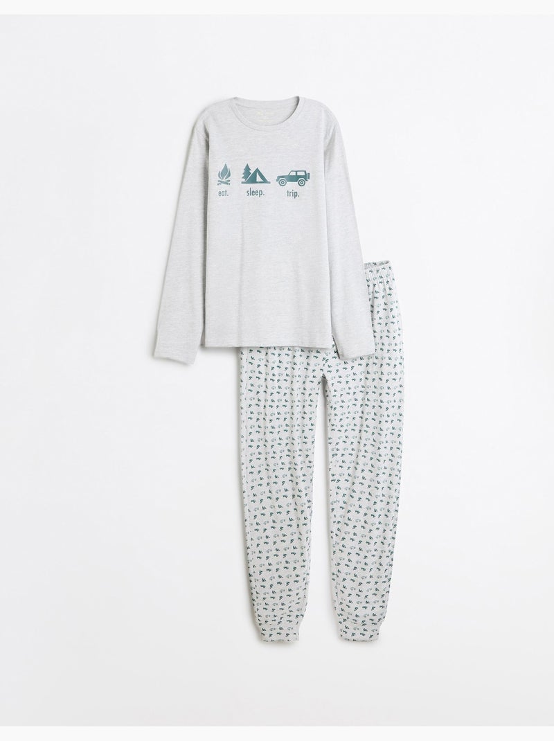 Pijama de jersey, mo fashion Gris - Kiabi