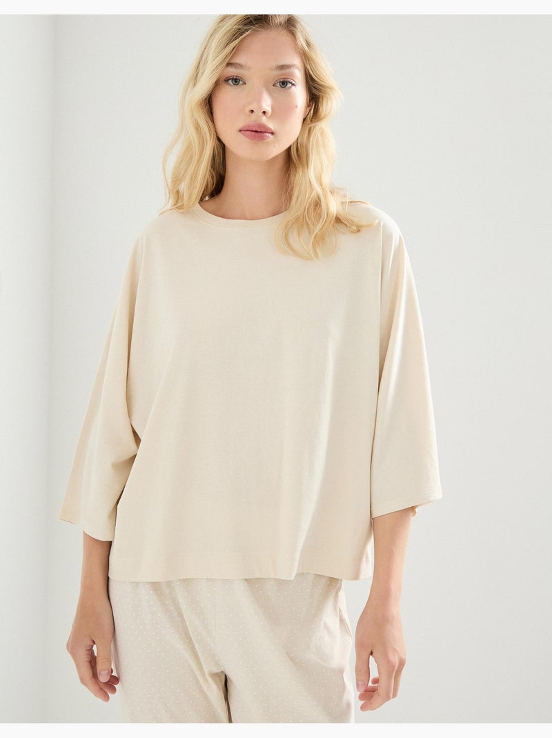 Pijama de lunares, MO Fashion Beige - Kiabi