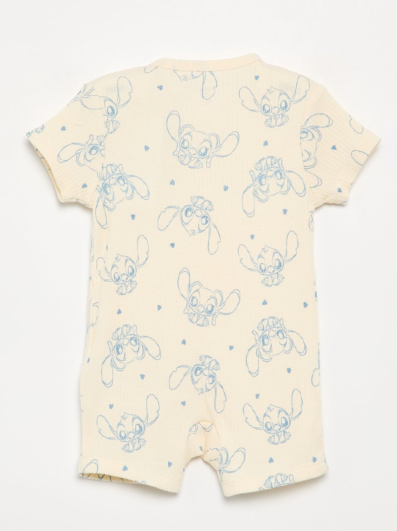 Pijama de manga corta Blanco - Kiabi