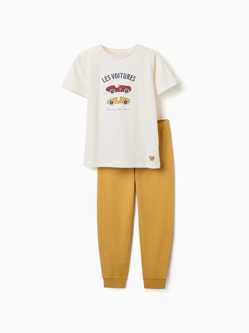 Pijama de manga corta con estampado de coches de carreras - Kiabi Pijama de manga corta con estampado de coches de carreras - Kiabi