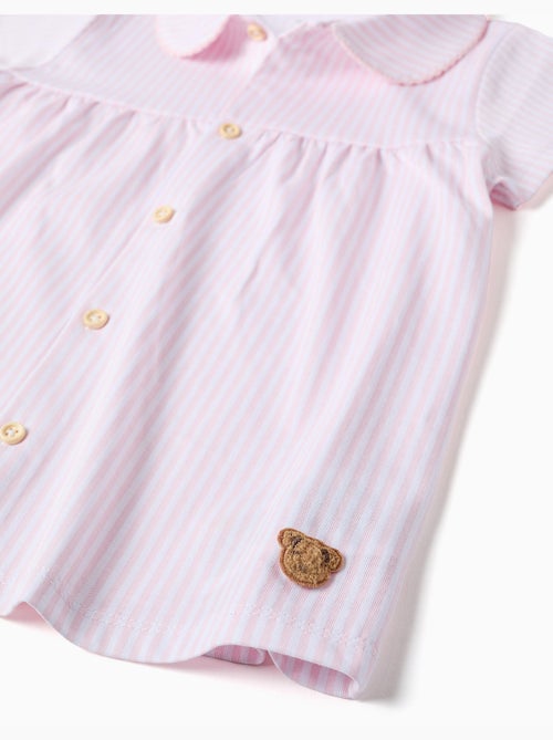 Pijama de manga corta de algodón a rayas - Kiabi