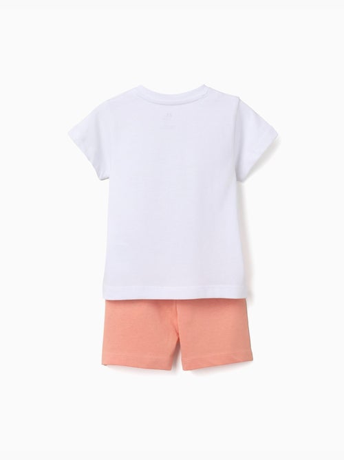 Pijama de manga corta de algodón con estampado de cocodrilo - Kiabi