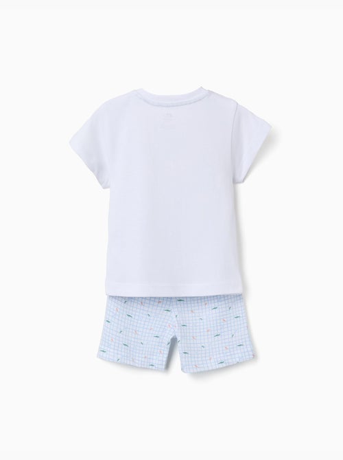 Pijama de manga corta de algodón con estampado de cocodrilo - Kiabi