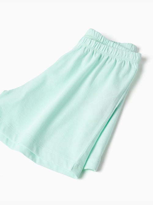 Pijama de manga corta de algodón con estampado de corazón - Kiabi