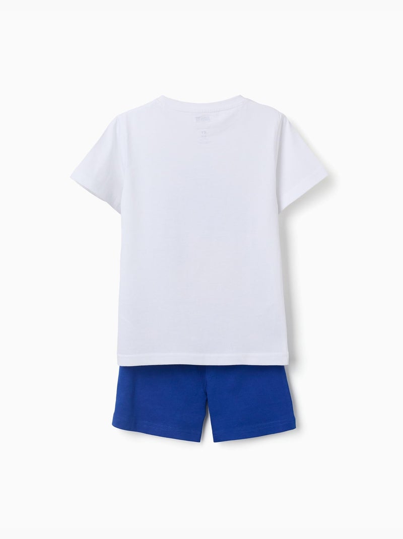 Pijama de manga corta de algodón con estampado de Sonic Blanco - Kiabi