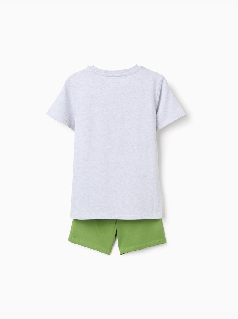 Pijama de manga corta de algodón con estampados de Hulk Gris claro - Kiabi